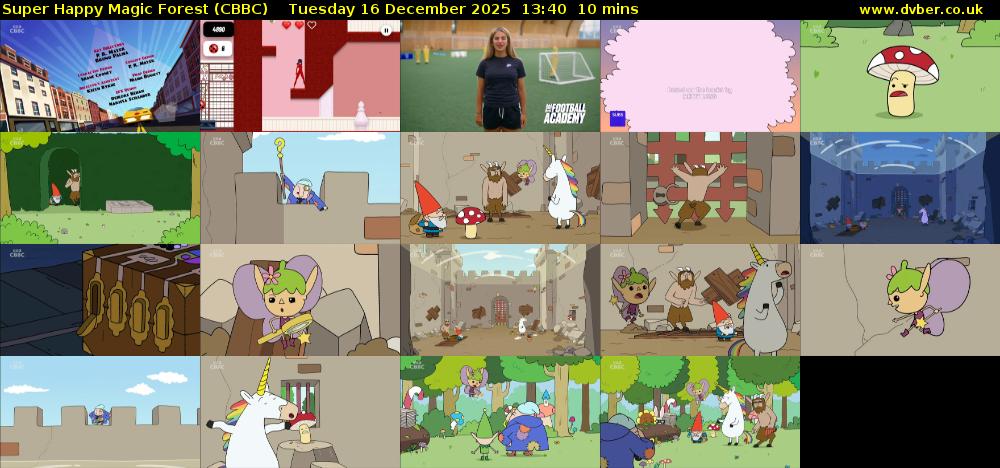 Super Happy Magic Forest (CBBC) Tuesday 16 December 2025 13:40 - 13:50