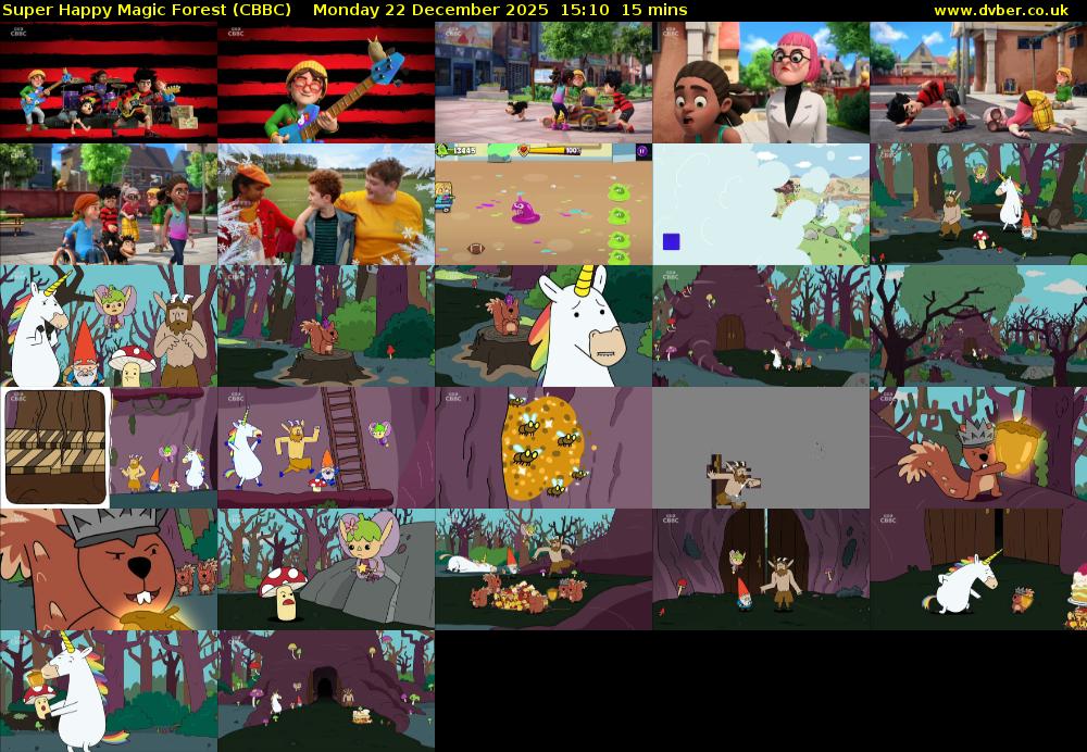 Super Happy Magic Forest (CBBC) Monday 22 December 2025 15:10 - 15:25