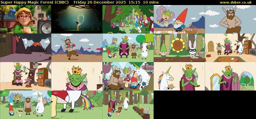 Super Happy Magic Forest (CBBC) Friday 26 December 2025 15:15 - 15:25