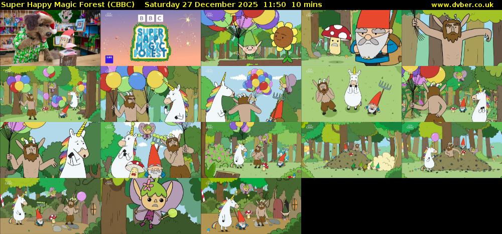 Super Happy Magic Forest (CBBC) Saturday 27 December 2025 11:50 - 12:00