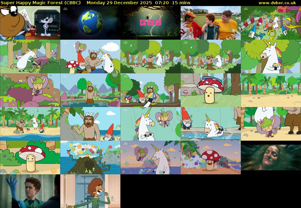 Super Happy Magic Forest (CBBC) Monday 29 December 2025 07:20 - 07:35