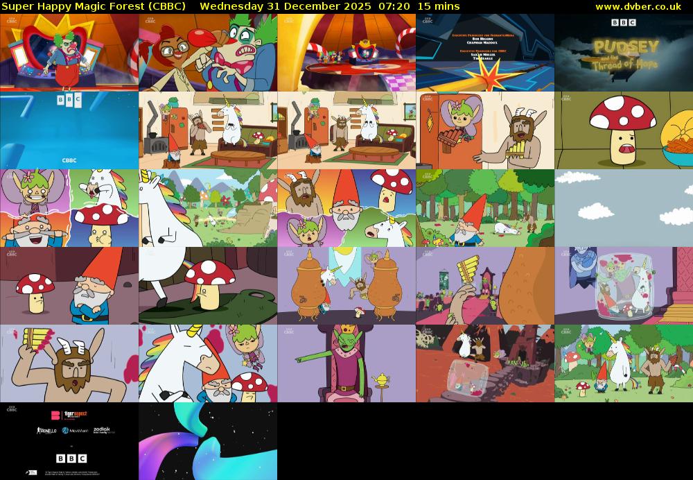Super Happy Magic Forest (CBBC) Wednesday 31 December 2025 07:20 - 07:35