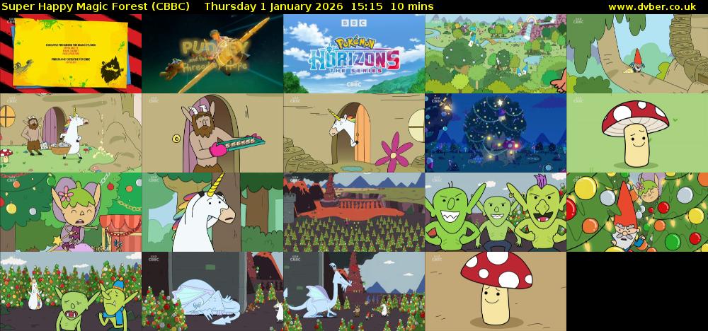 Super Happy Magic Forest (CBBC) Thursday 1 January 2026 15:15 - 15:25