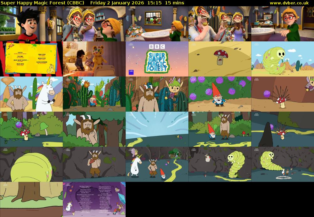 Super Happy Magic Forest (CBBC) Friday 2 January 2026 15:15 - 15:30