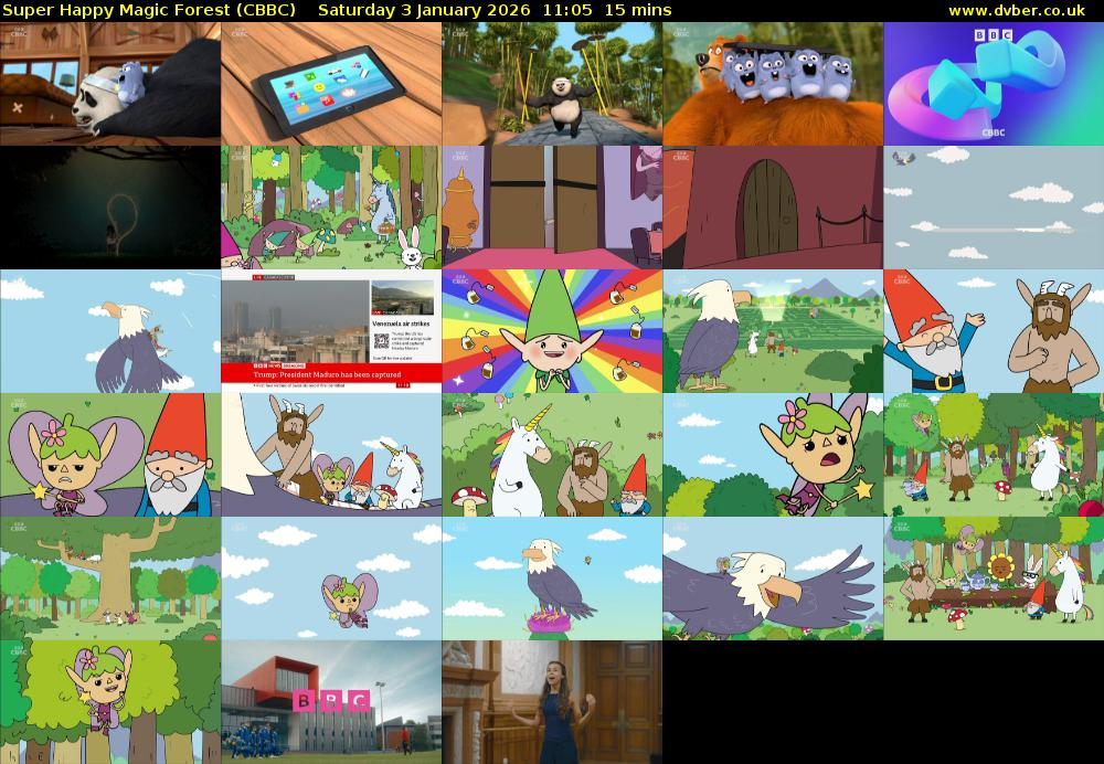 Super Happy Magic Forest (CBBC) Saturday 3 January 2026 11:05 - 11:20