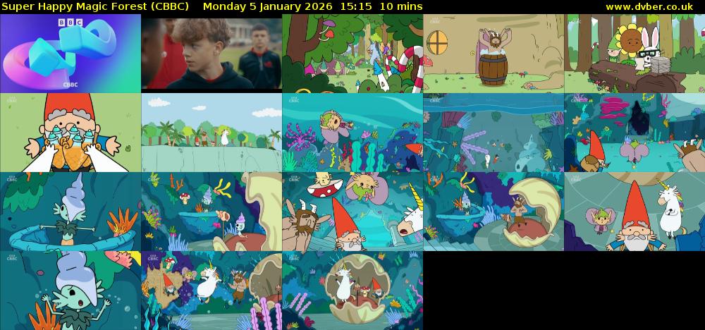 Super Happy Magic Forest (CBBC) Monday 5 January 2026 15:15 - 15:25