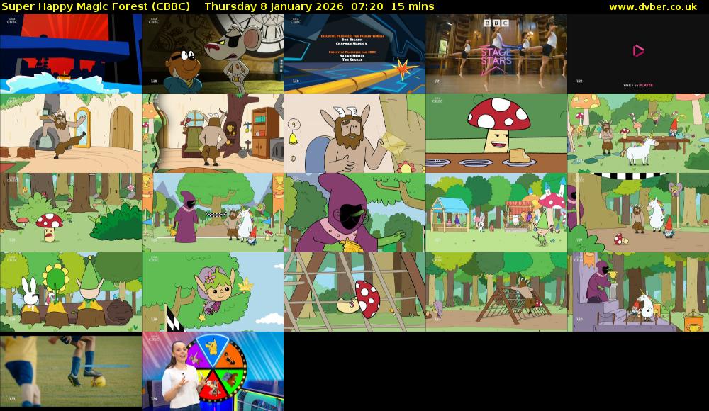 Super Happy Magic Forest (CBBC) Thursday 8 January 2026 07:20 - 07:35
