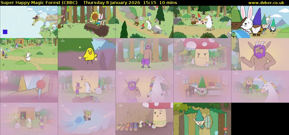 Super Happy Magic Forest (CBBC) Thursday 8 January 2026 15:15 - 15:25