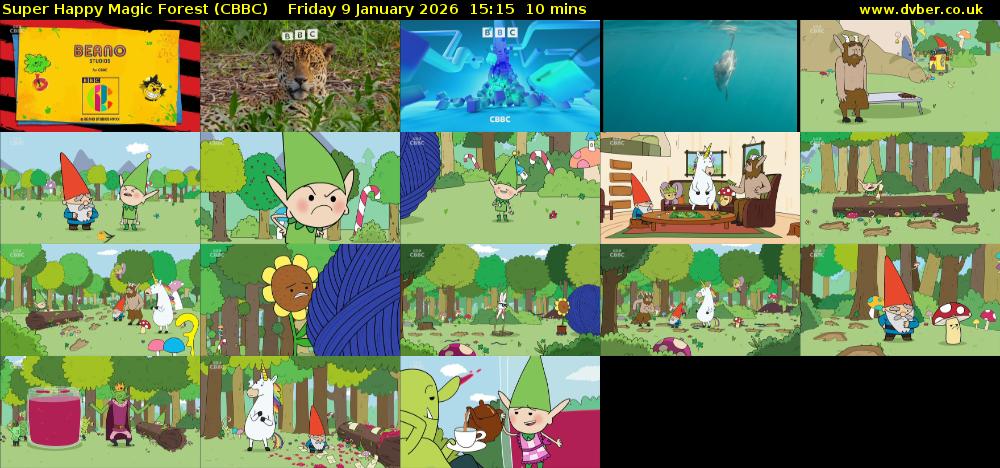 Super Happy Magic Forest (CBBC) Friday 9 January 2026 15:15 - 15:25