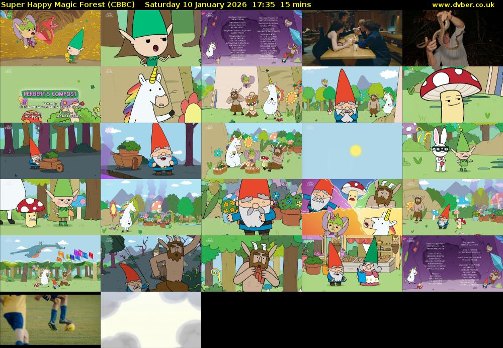 Super Happy Magic Forest (CBBC) Saturday 10 January 2026 17:35 - 17:50