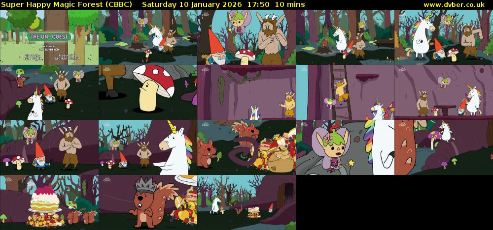 Super Happy Magic Forest (CBBC) Saturday 10 January 2026 17:50 - 18:00