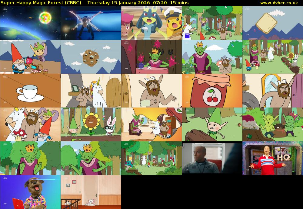 Super Happy Magic Forest (CBBC) Thursday 15 January 2026 07:20 - 07:35