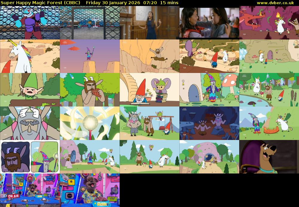 Super Happy Magic Forest (CBBC) Friday 30 January 2026 07:20 - 07:35