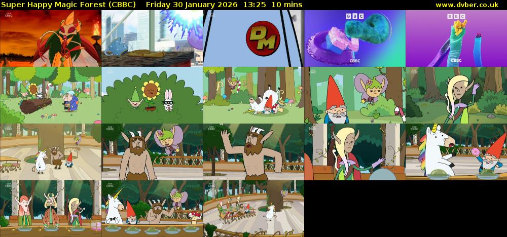 Super Happy Magic Forest (CBBC) Friday 30 January 2026 13:25 - 13:35
