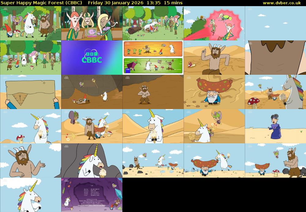 Super Happy Magic Forest (CBBC) Friday 30 January 2026 13:35 - 13:50