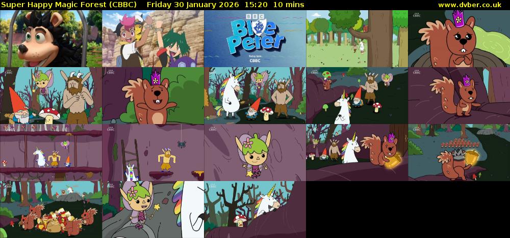 Super Happy Magic Forest (CBBC) Friday 30 January 2026 15:20 - 15:30