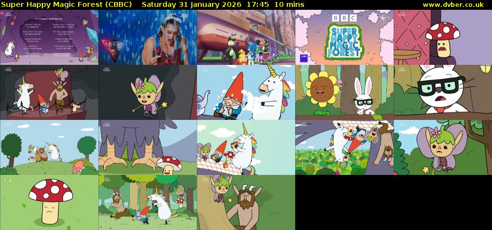 Super Happy Magic Forest (CBBC) Saturday 31 January 2026 17:45 - 17:55