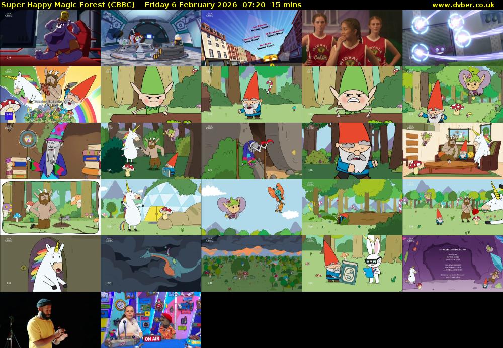Super Happy Magic Forest (CBBC) Friday 6 February 2026 07:20 - 07:35