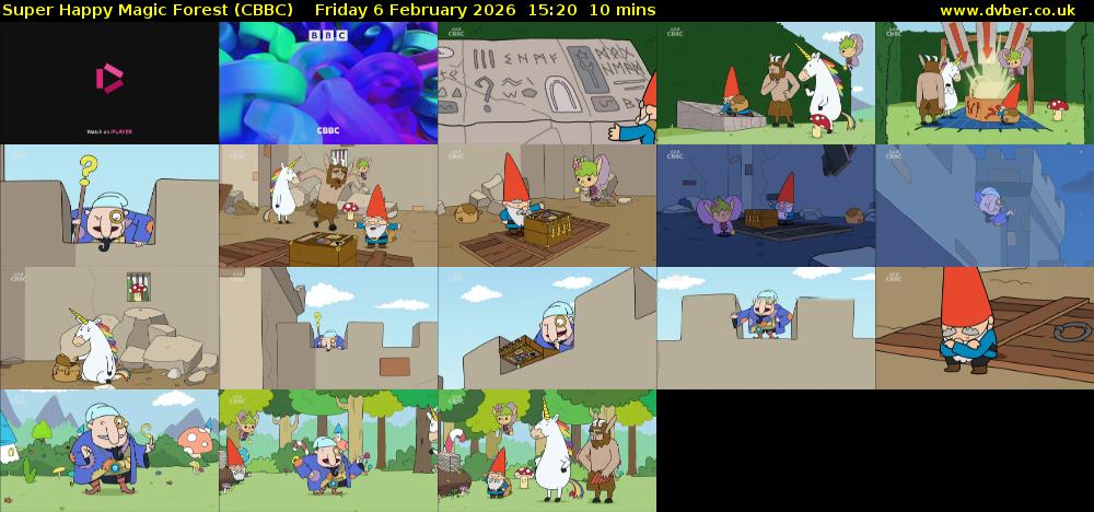 Super Happy Magic Forest (CBBC) Friday 6 February 2026 15:20 - 15:30