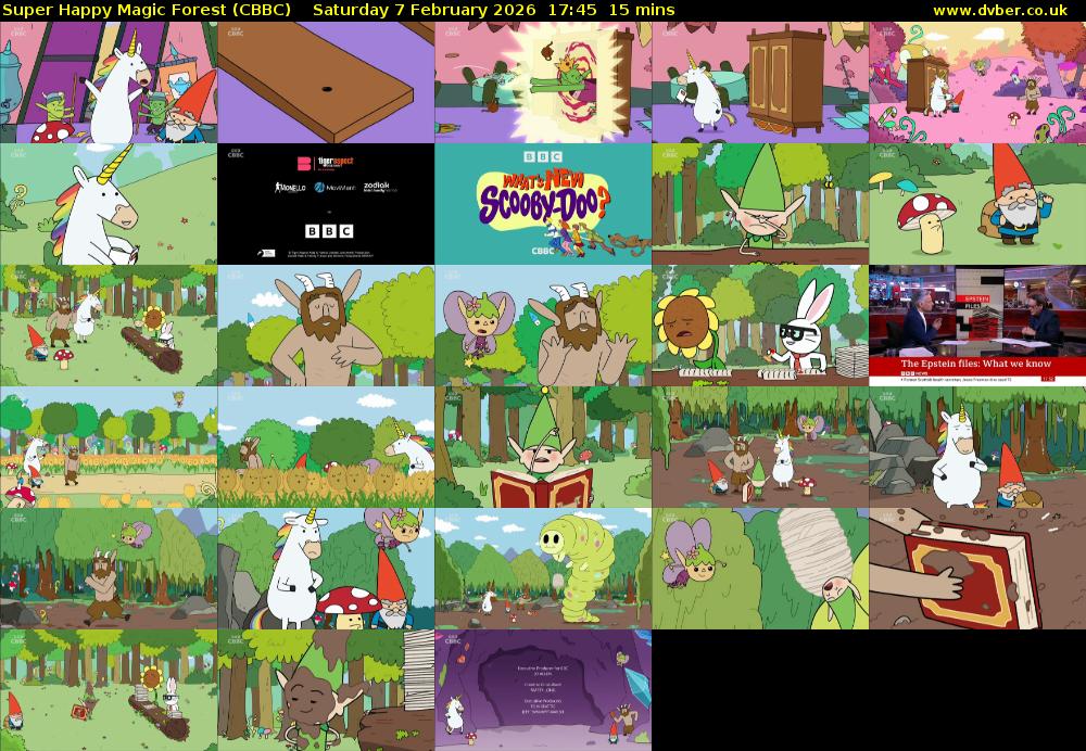 Super Happy Magic Forest (CBBC) Saturday 7 February 2026 17:45 - 18:00