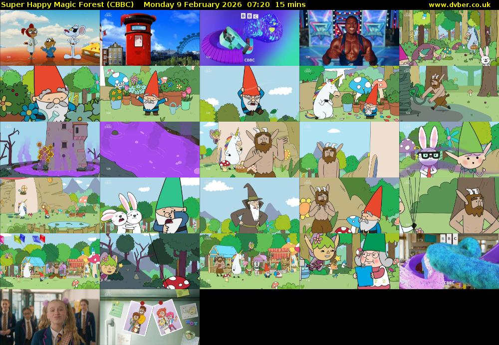 Super Happy Magic Forest (CBBC) Monday 9 February 2026 07:20 - 07:35