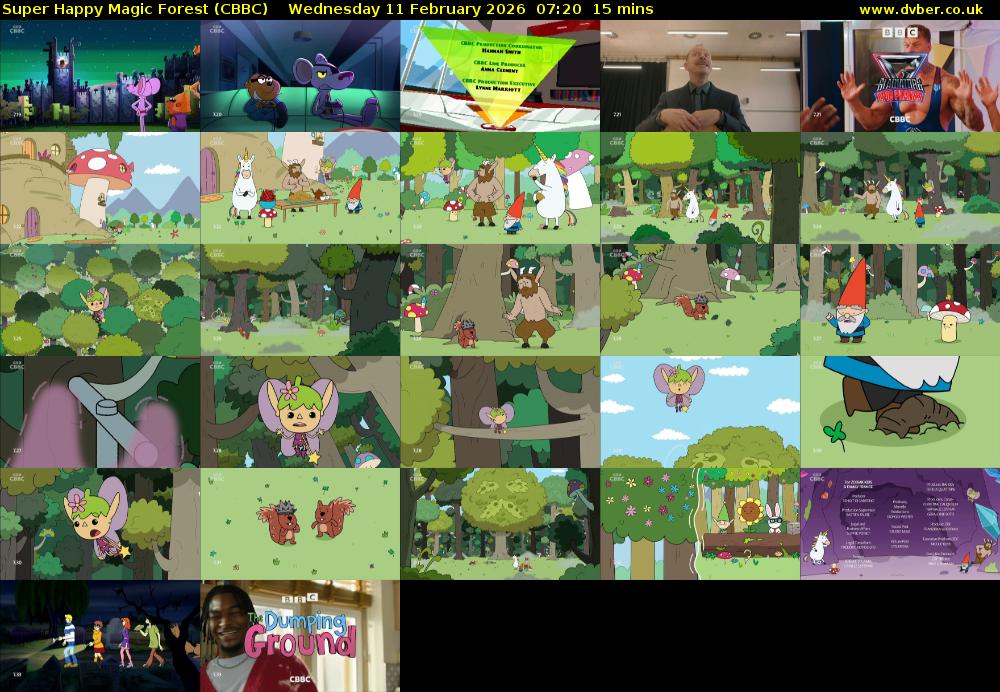 Super Happy Magic Forest (CBBC) Wednesday 11 February 2026 07:20 - 07:35