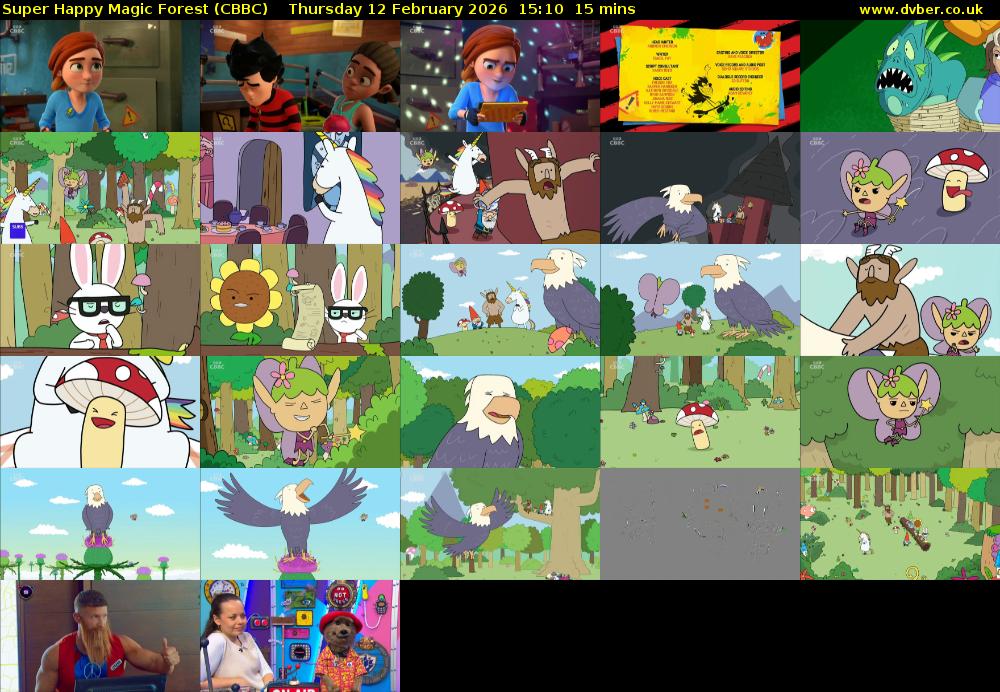 Super Happy Magic Forest (CBBC) Thursday 12 February 2026 15:10 - 15:25