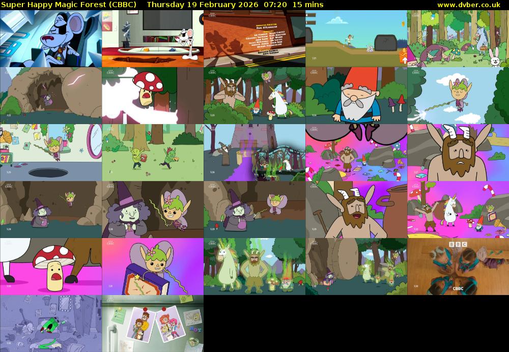 Super Happy Magic Forest (CBBC) Thursday 19 February 2026 07:20 - 07:35