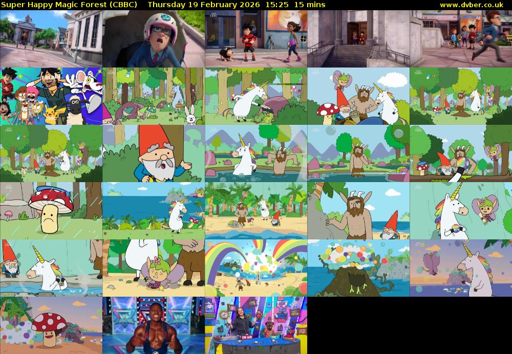 Super Happy Magic Forest (CBBC) Thursday 19 February 2026 15:25 - 15:40