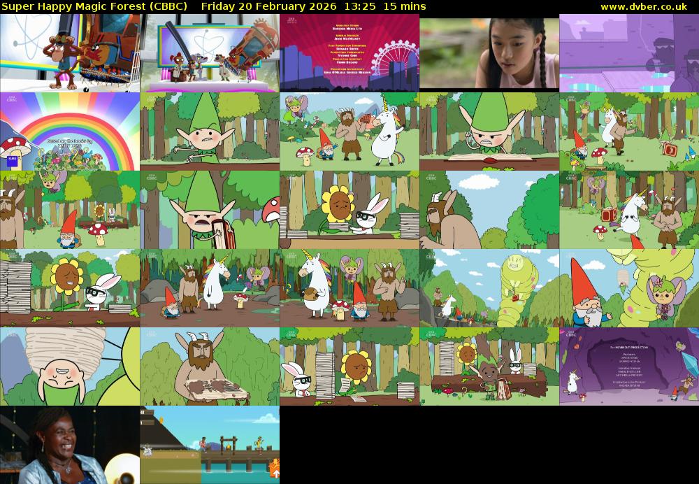 Super Happy Magic Forest (CBBC) Friday 20 February 2026 13:25 - 13:40