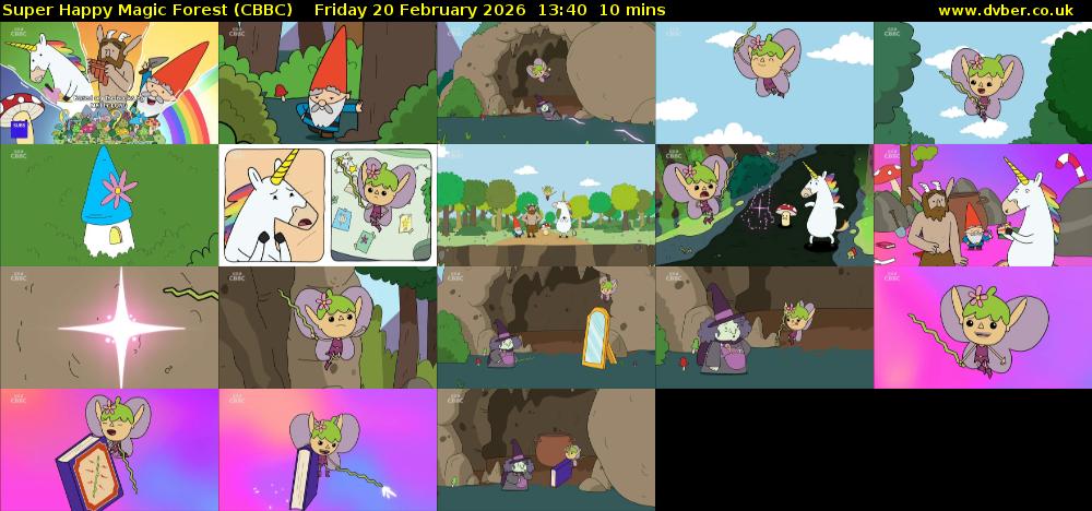 Super Happy Magic Forest (CBBC) Friday 20 February 2026 13:40 - 13:50