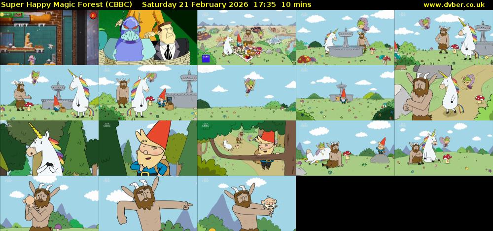Super Happy Magic Forest (CBBC) Saturday 21 February 2026 17:35 - 17:45