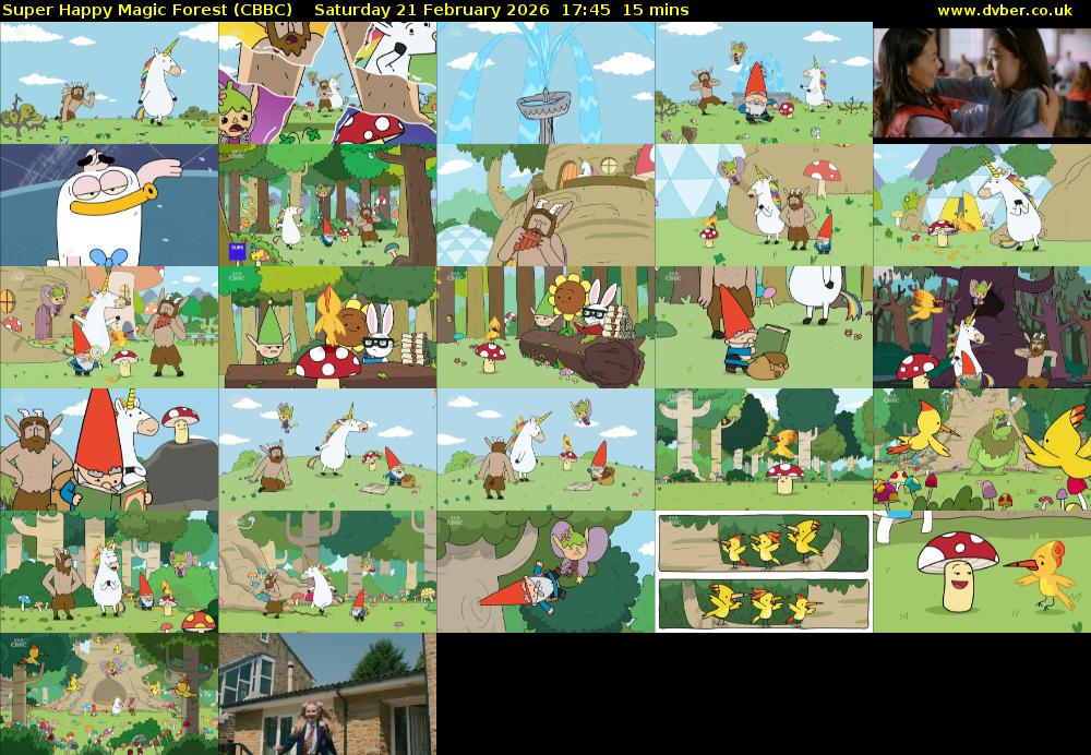 Super Happy Magic Forest (CBBC) Saturday 21 February 2026 17:45 - 18:00