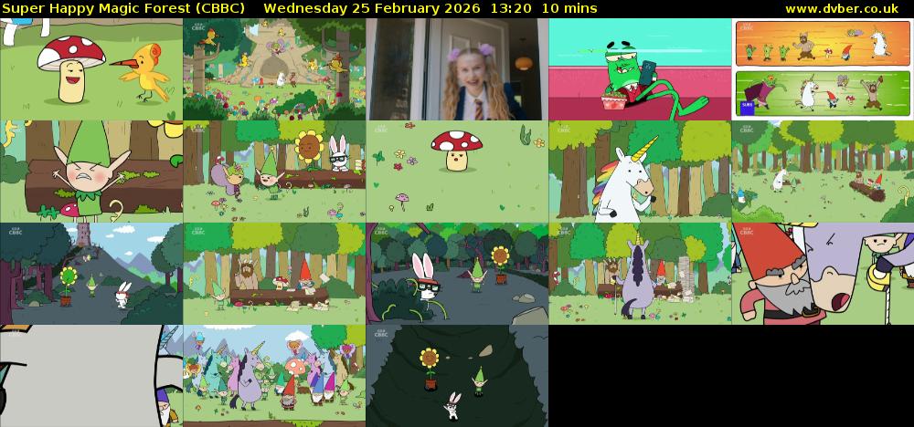 Super Happy Magic Forest (CBBC) Wednesday 25 February 2026 13:20 - 13:30