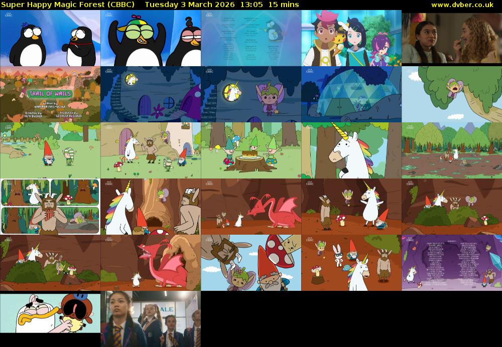 Super Happy Magic Forest (CBBC) Tuesday 3 March 2026 13:05 - 13:20