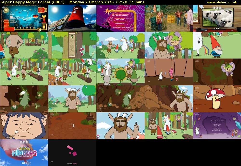 Super Happy Magic Forest (CBBC) Monday 23 March 2026 07:20 - 07:35