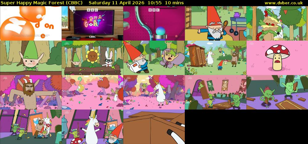 Super Happy Magic Forest (CBBC) Saturday 11 April 2026 10:55 - 11:05