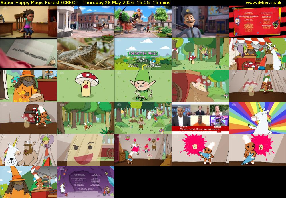 Super Happy Magic Forest (CBBC) Thursday 28 May 2026 15:25 - 15:40