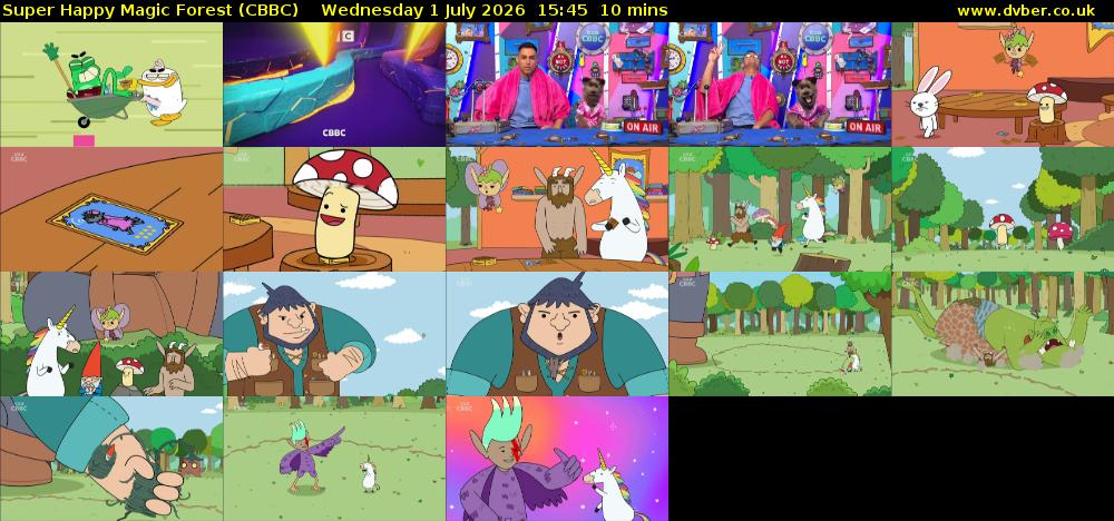 Super Happy Magic Forest (CBBC) Wednesday 1 July 2026 15:45 - 15:55