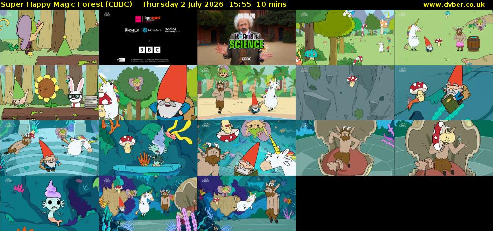 Super Happy Magic Forest (CBBC) Thursday 2 July 2026 15:55 - 16:05