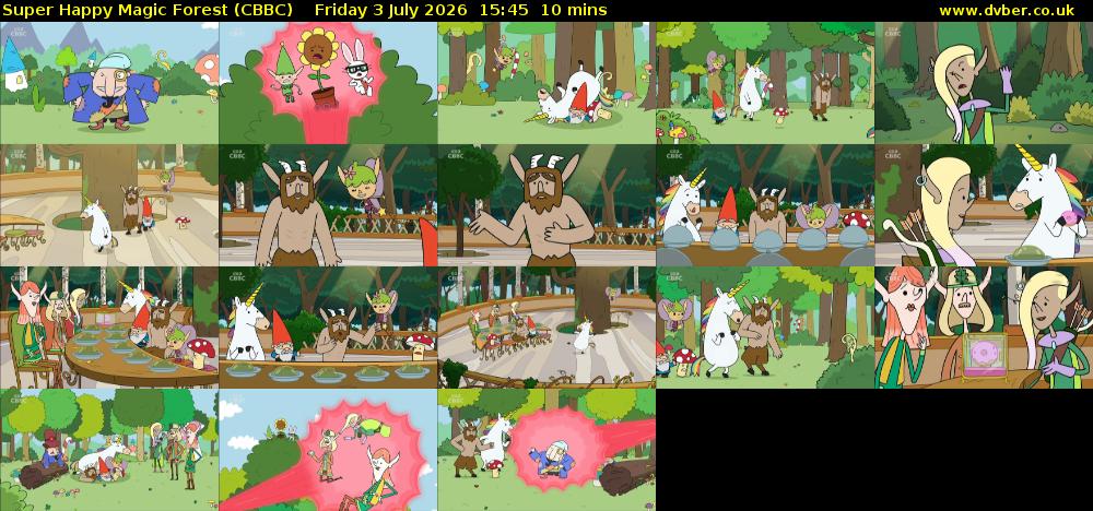 Super Happy Magic Forest (CBBC) Friday 3 July 2026 15:45 - 15:55