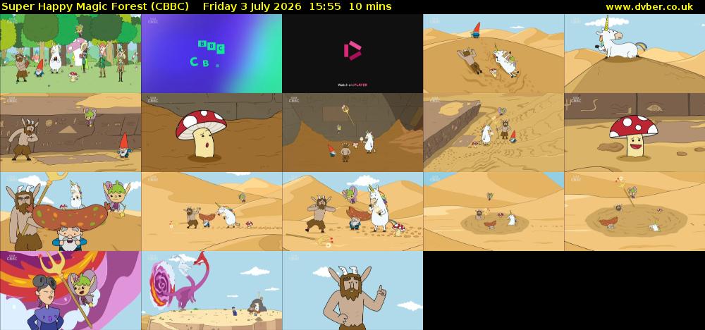Super Happy Magic Forest (CBBC) Friday 3 July 2026 15:55 - 16:05