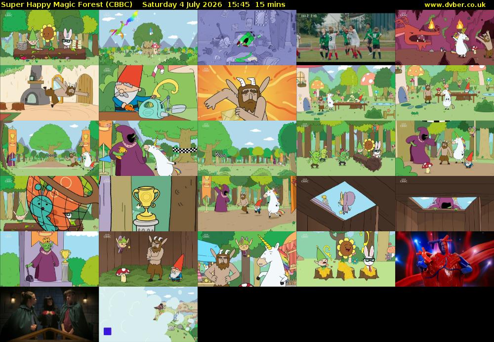 Super Happy Magic Forest (CBBC) Saturday 4 July 2026 15:45 - 16:00