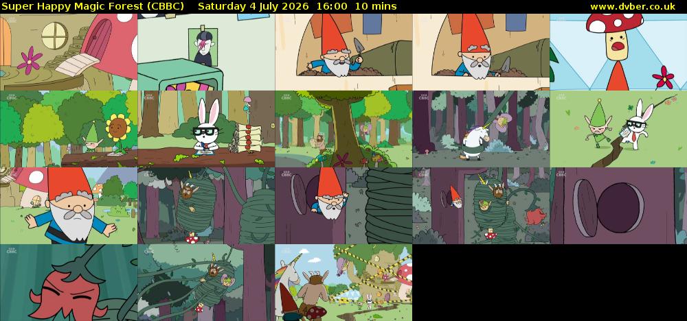 Super Happy Magic Forest (CBBC) Saturday 4 July 2026 16:00 - 16:10