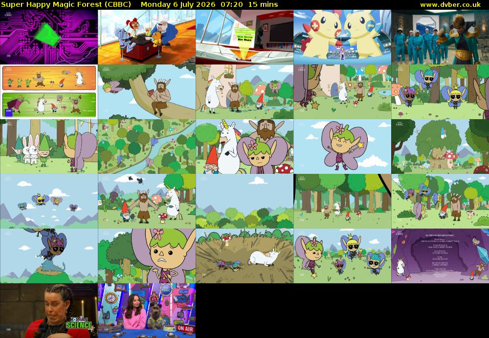 Super Happy Magic Forest (CBBC) Monday 6 July 2026 07:20 - 07:35