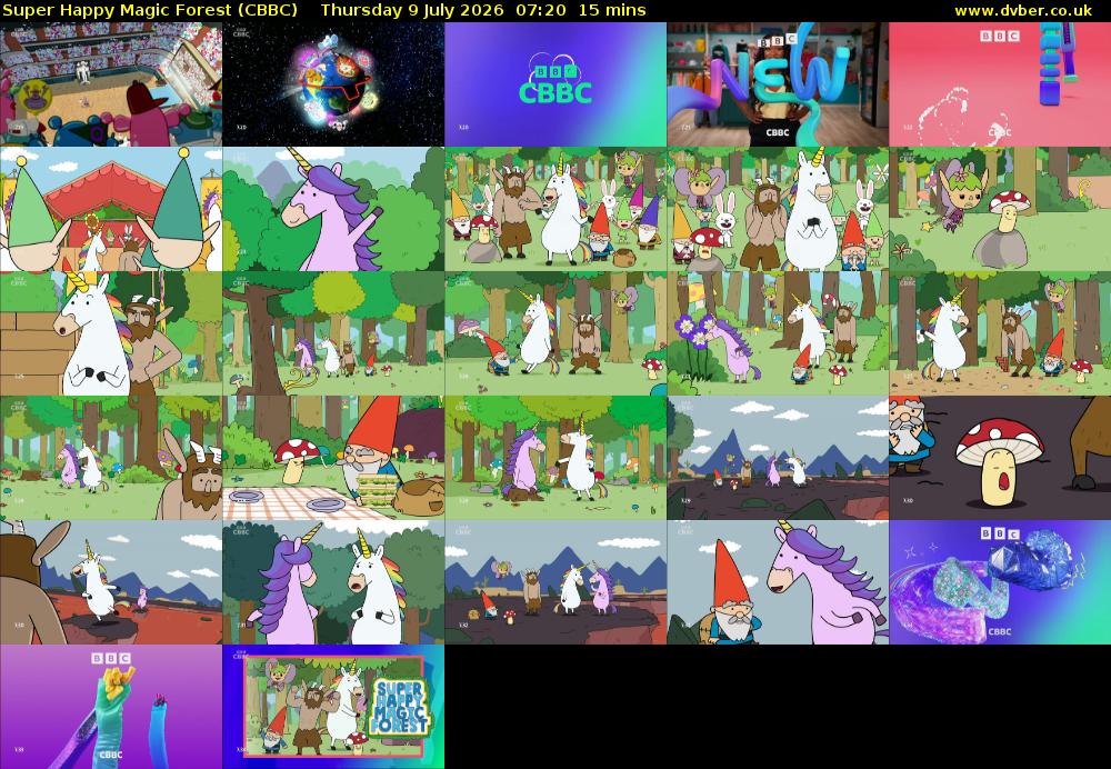 Super Happy Magic Forest (CBBC) Thursday 9 July 2026 07:20 - 07:35