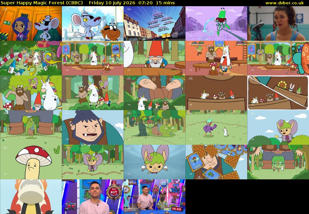 Super Happy Magic Forest (CBBC) Friday 10 July 2026 07:20 - 07:35