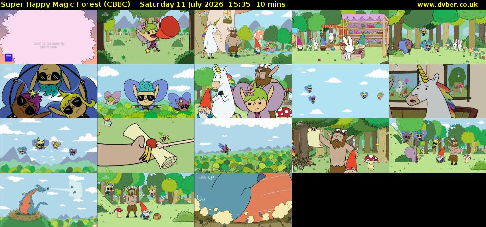 Super Happy Magic Forest (CBBC) Saturday 11 July 2026 15:35 - 15:45