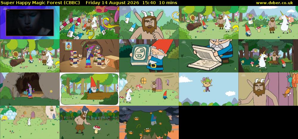Super Happy Magic Forest (CBBC) Friday 14 August 2026 15:40 - 15:50
