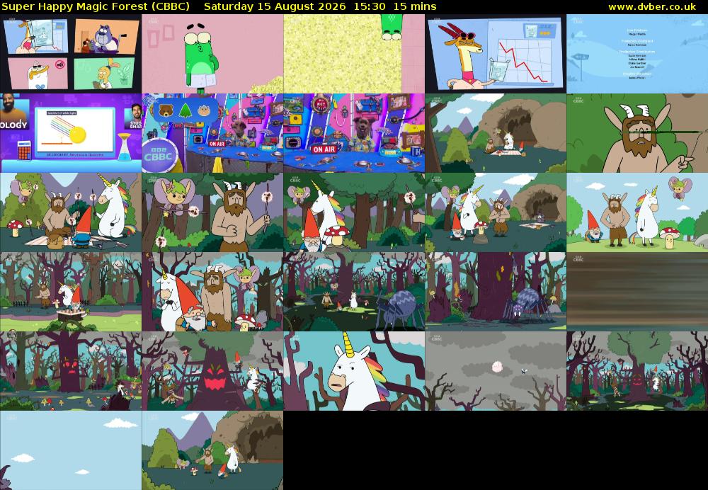 Super Happy Magic Forest (CBBC) Saturday 15 August 2026 15:30 - 15:45